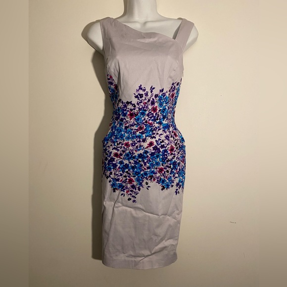 Purple floral sheath dress - Picture 1 of 3